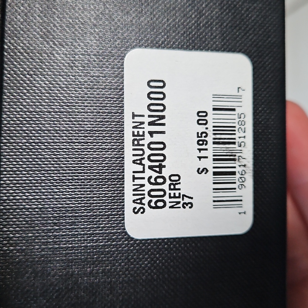 🚫HOLD🚫 NWT $1195 Saint Laurent OTK Laura 50 Black Suede Tassel Boots [Size 37] - Picture 8 of 9